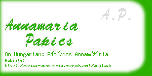 annamaria papics business card